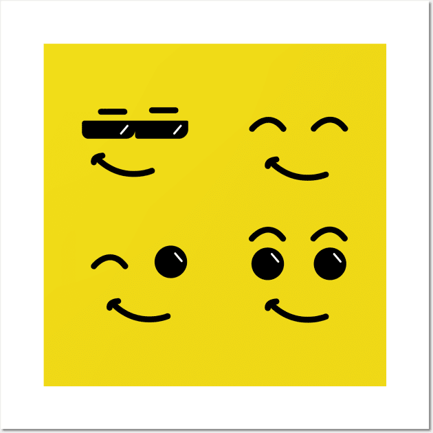 Minifigure Smiley Faces Wall Art by KHJ